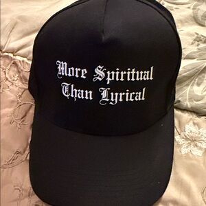Black 'More Spiritual Than Lyrical' Embroidered Baseball Cap